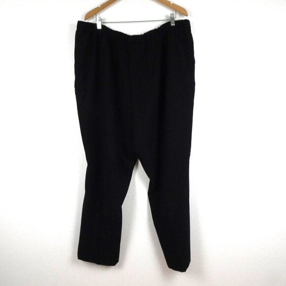 Calvin Klein Wide Leg Pants Women's Plus Size 3X Black Elastic Waist Work Career - Picture 5 of 11